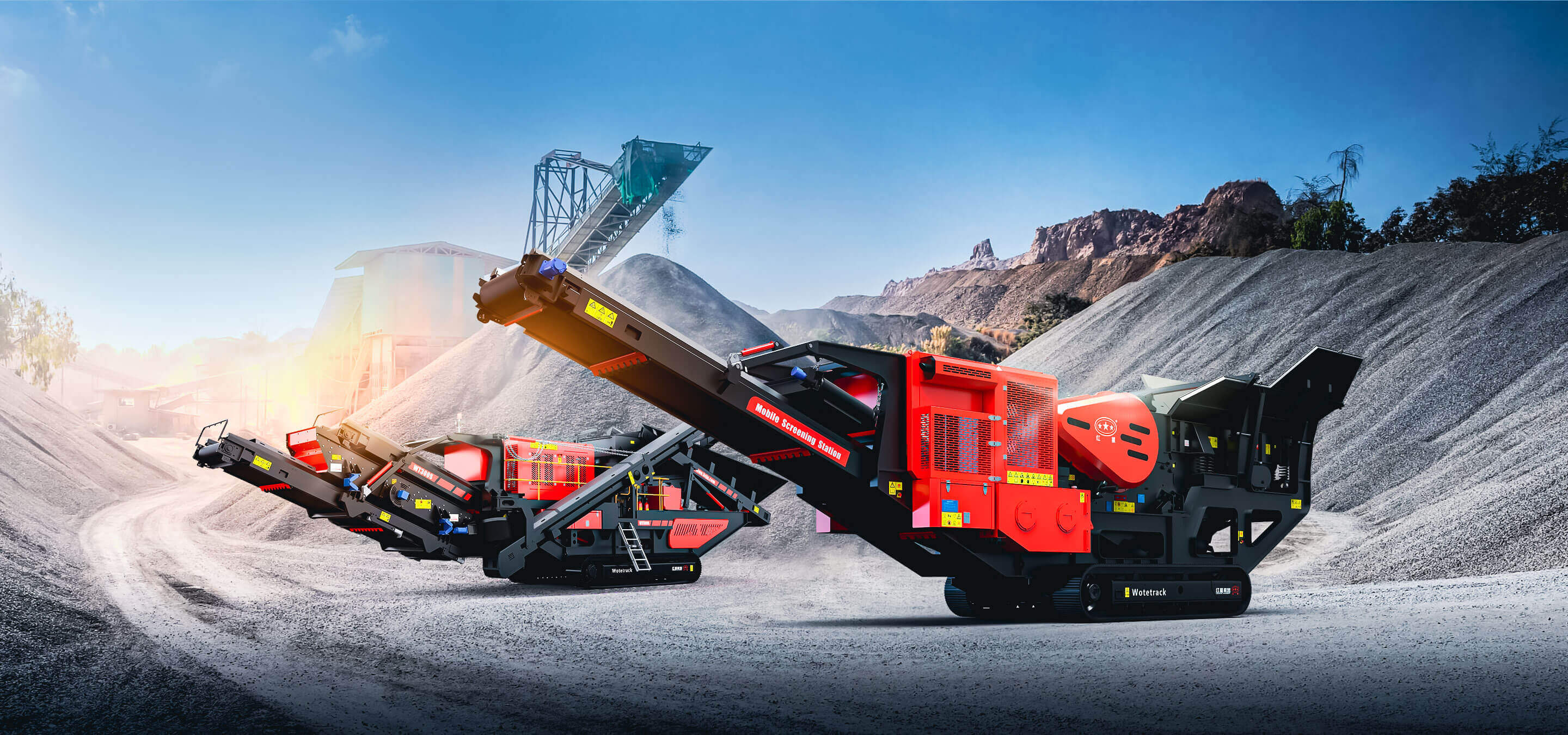 移动破碎筛分站