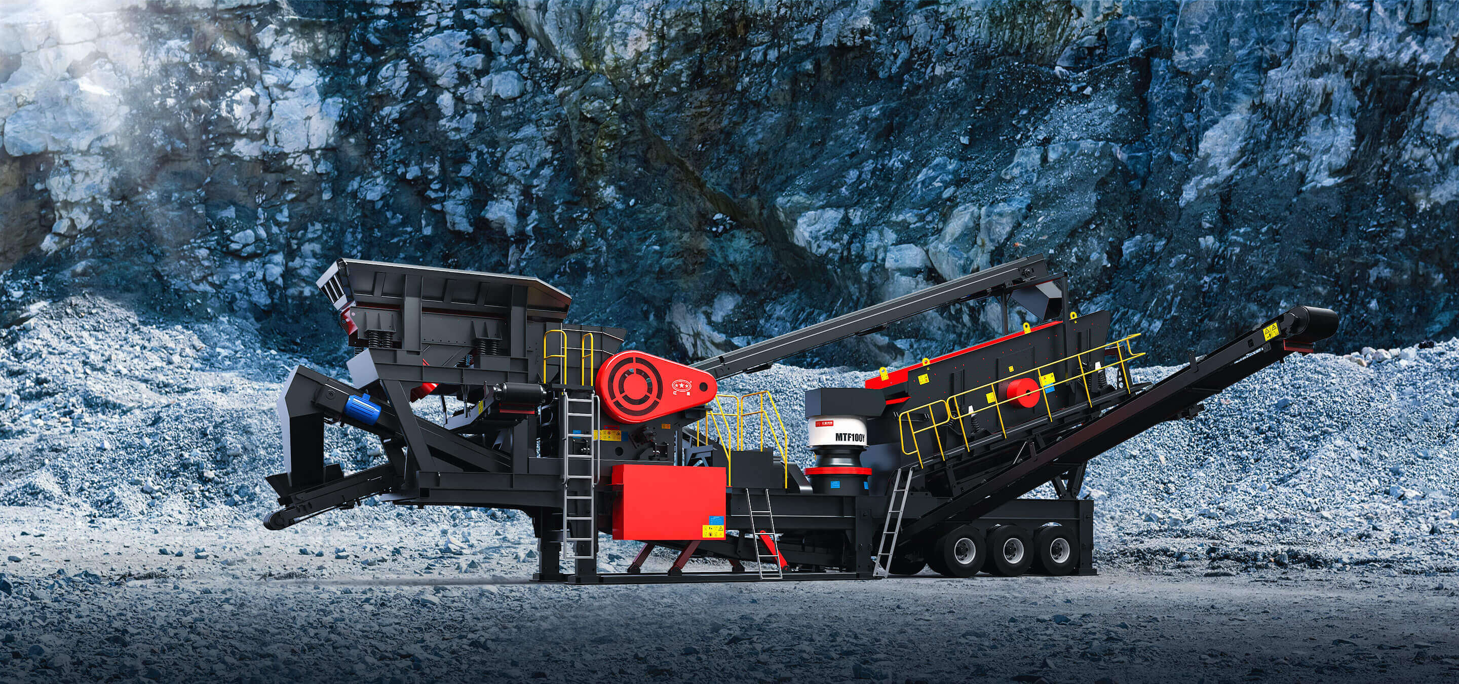 MTF轮胎式移动破碎筛分站